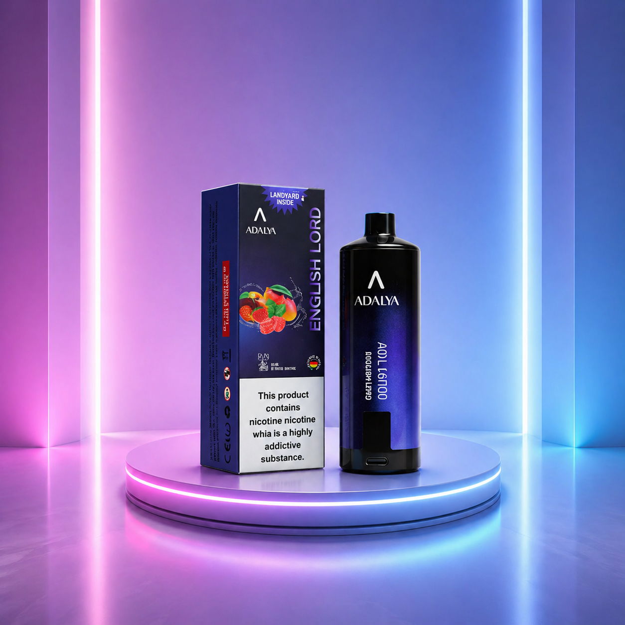 Adalya ADL16000 16K - vape com nicotina, 16000 puffs e sabor English Lord
