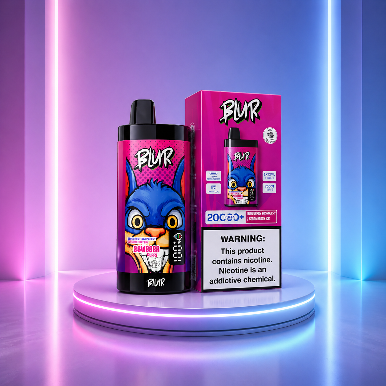 Blur 20K - cigarro eletrónico vape descartável com 20000 puffs e sabores frutados
